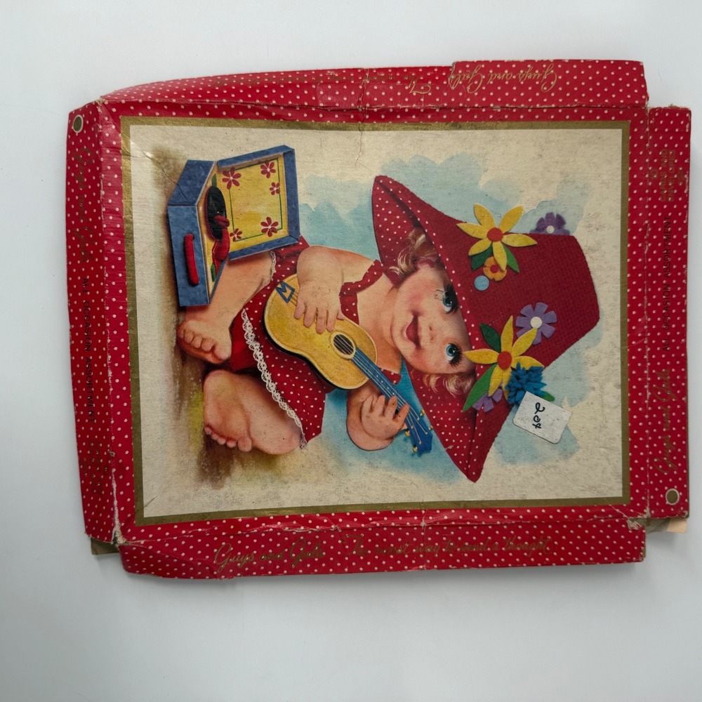 Vintage Guys and Gals Greeting Cards All Occasion Baby Ephemera 5 Count MCM